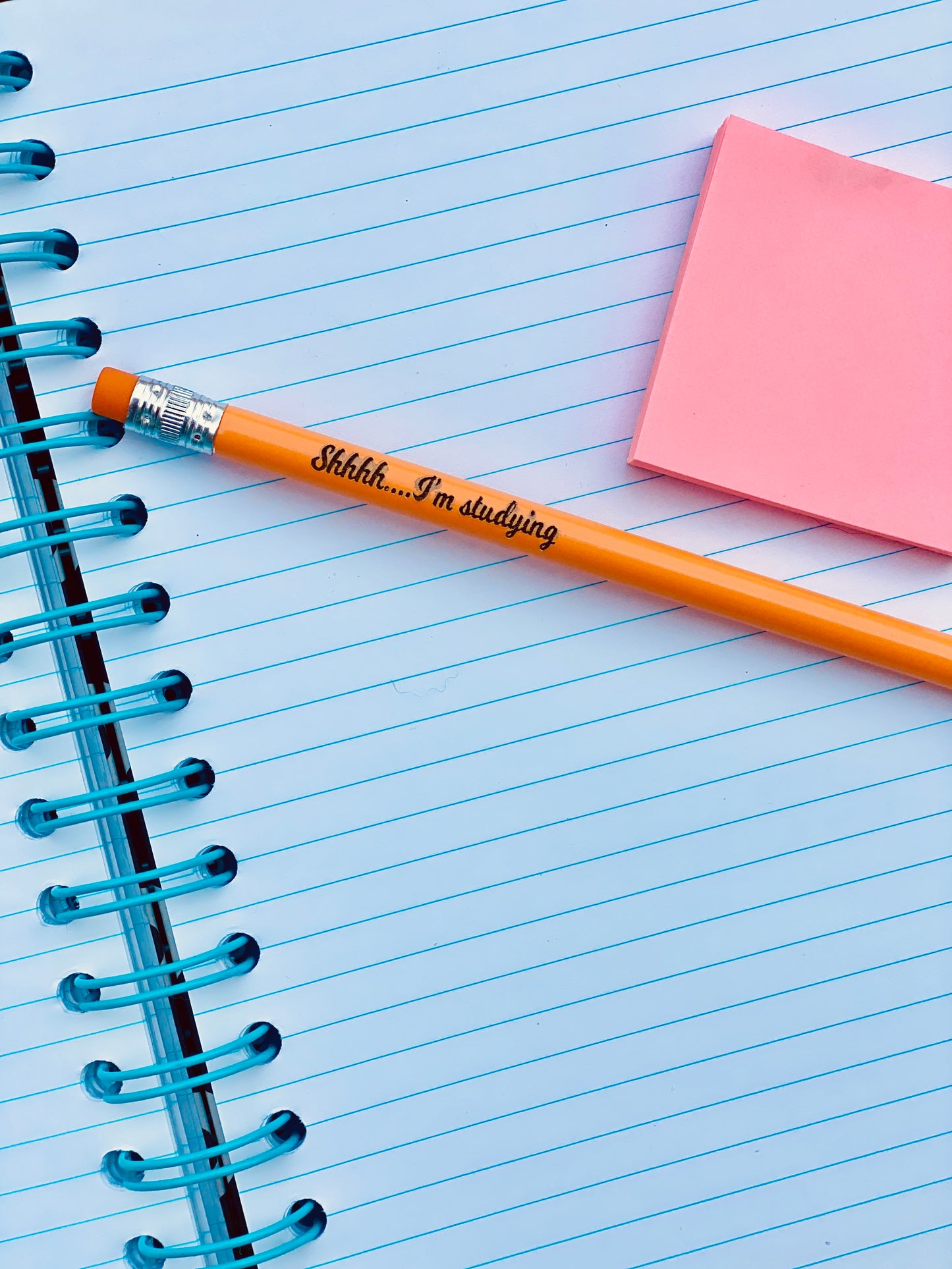 Pencils - Engraved With "Shhh...I'm studying" - 5 Pack