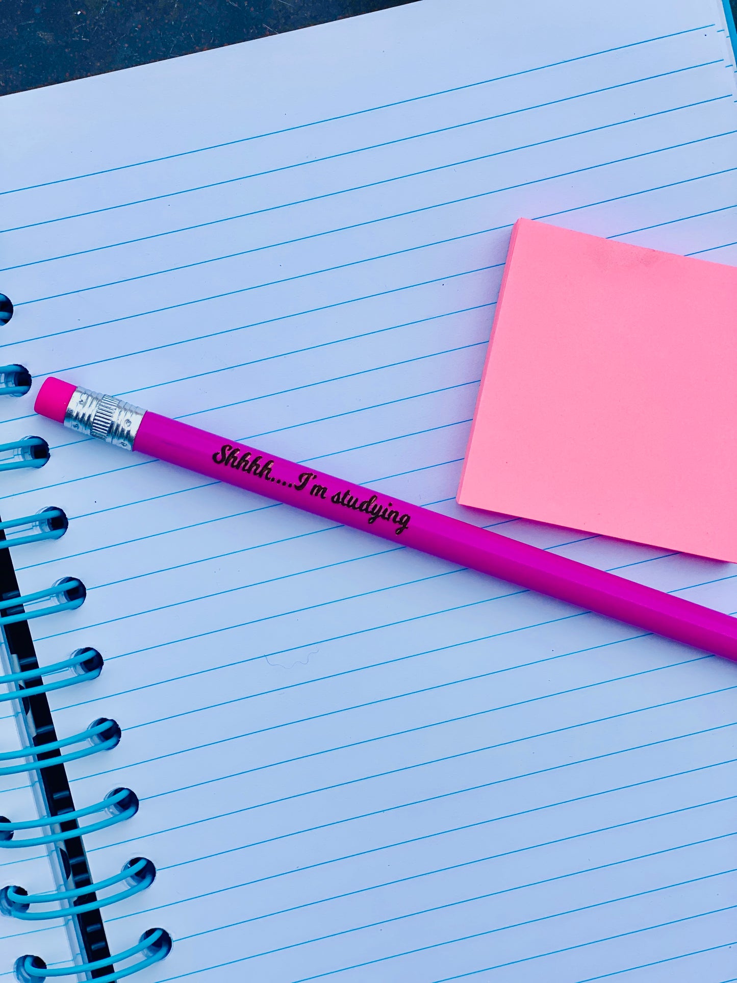 Pencils - Engraved With "Shhh...I'm studying" - 5 Pack