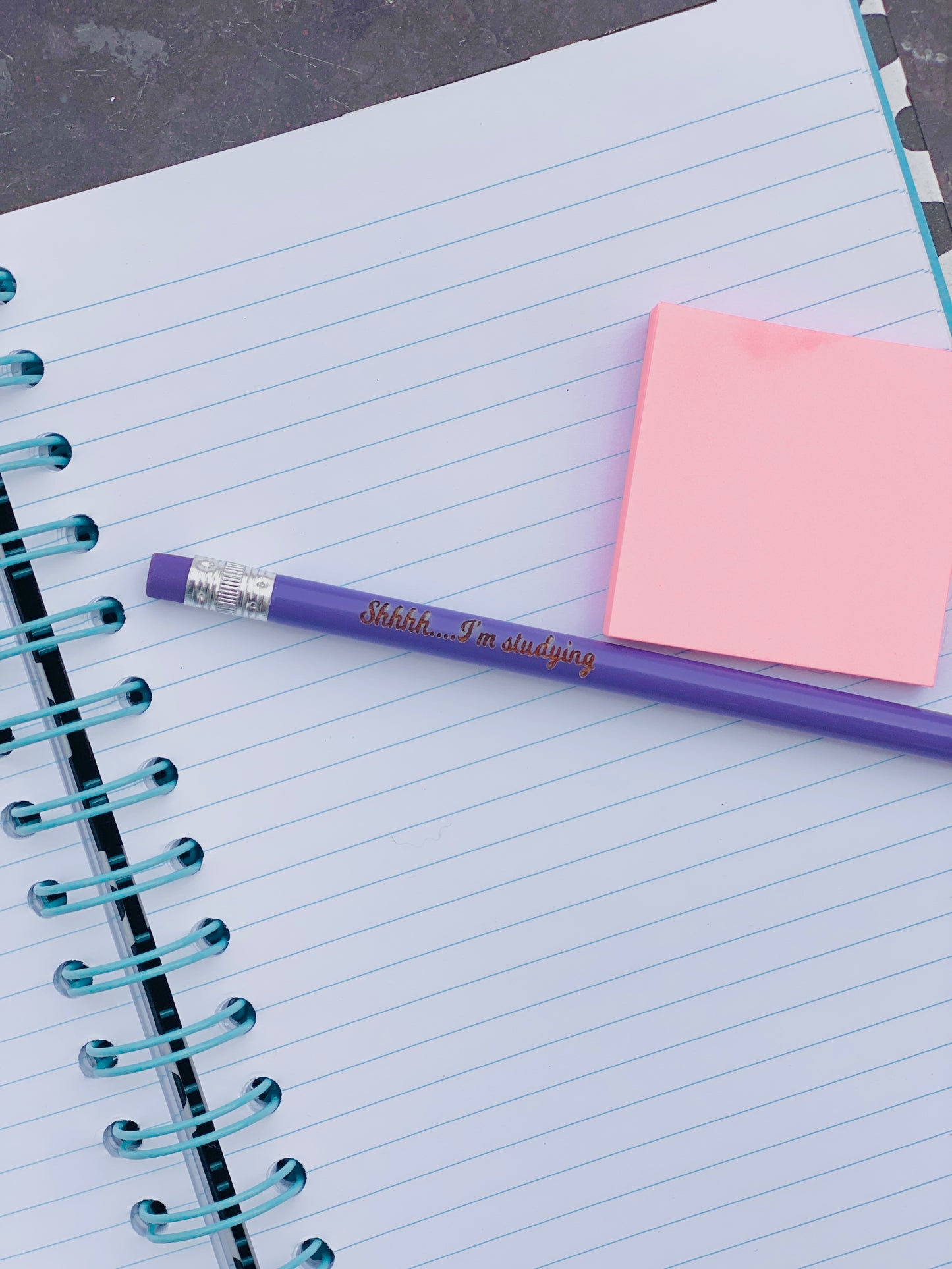 Pencils - Engraved With "Shhh...I'm studying" - 5 Pack