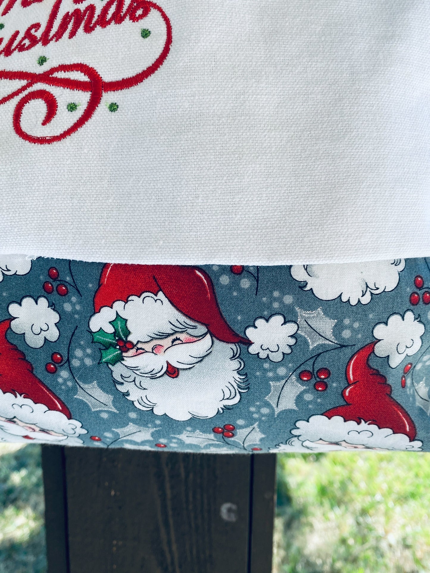 Glitter Gray Santa Tote Bag