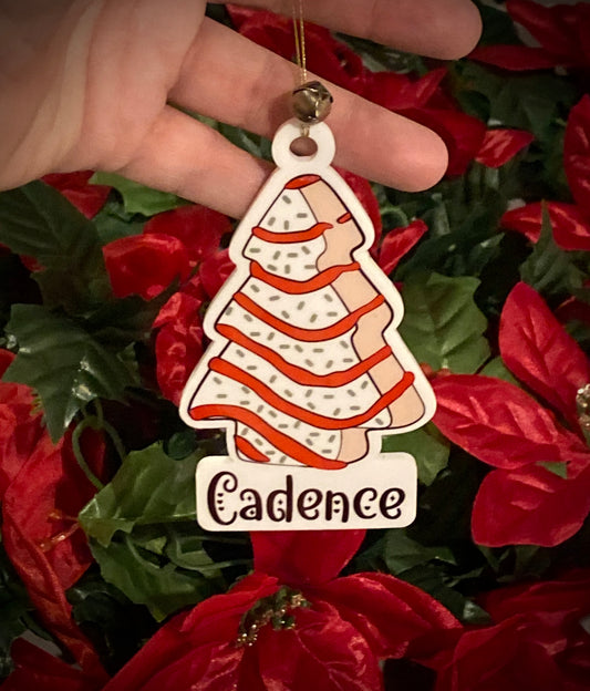 Personalized Christmas Tree Cake Ornament