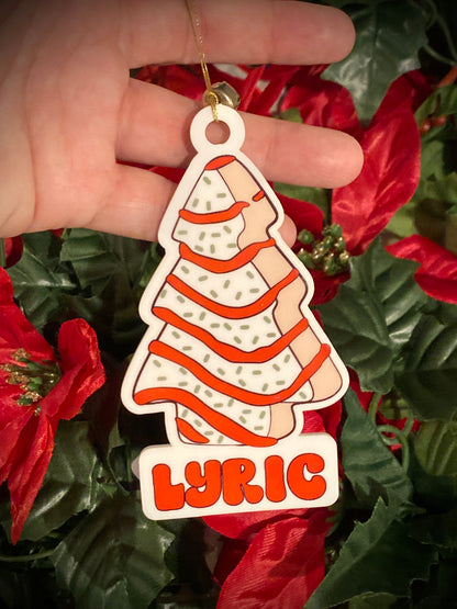 Personalized Christmas Tree Cake Ornament