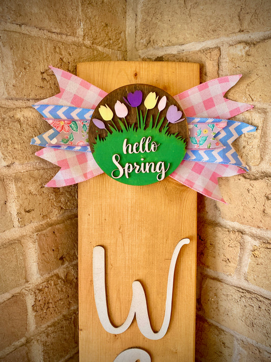 Hello Spring Welcome Board Topper