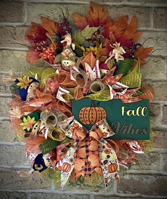 Fall Vibes Porch Wreath